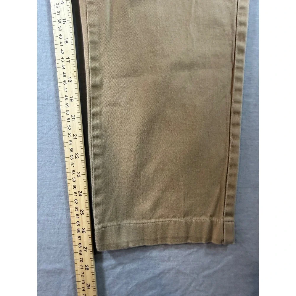 J.Crew 770 Straight Chino Pants Mens 34x27 Khaki Tan Excellent Stretch Cotton